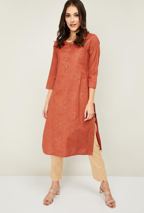 MELANGE Women Printed Straight Kurta