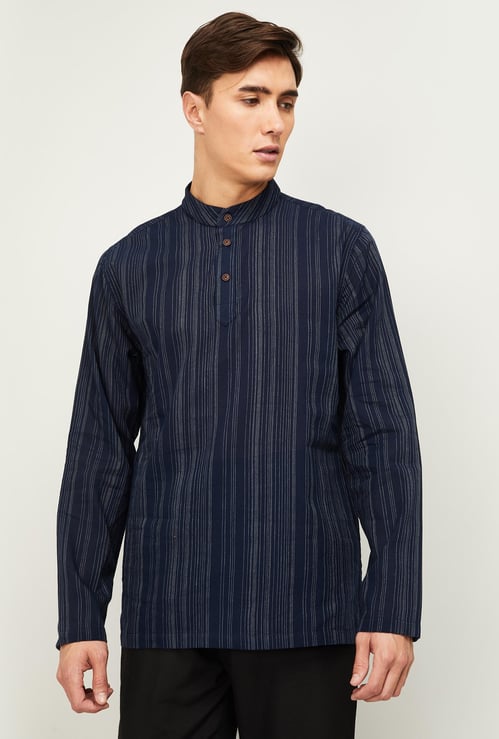 MELANGE Men Striped Regular Fit Short Kurta