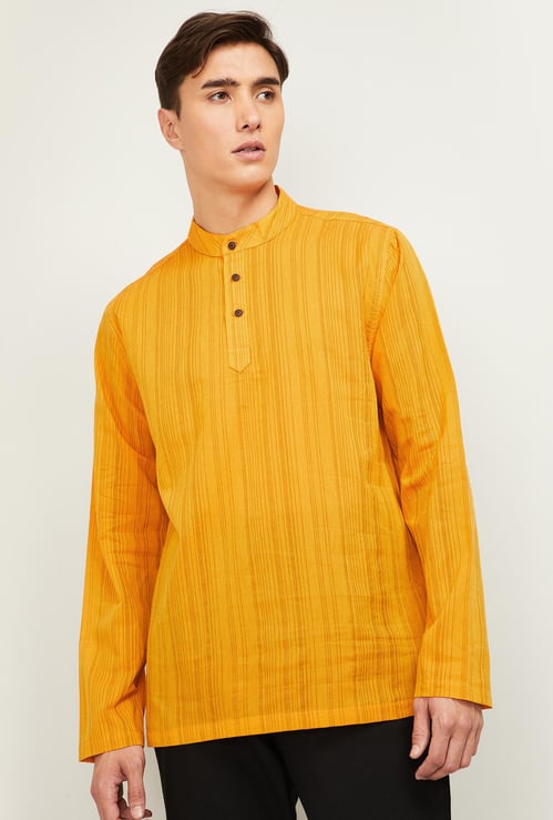 MELANGE Men Striped Regular Fit Short Kurta