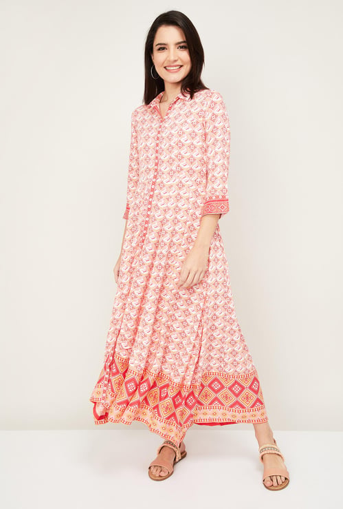 RANGRITI Women Printed Maxi Dress