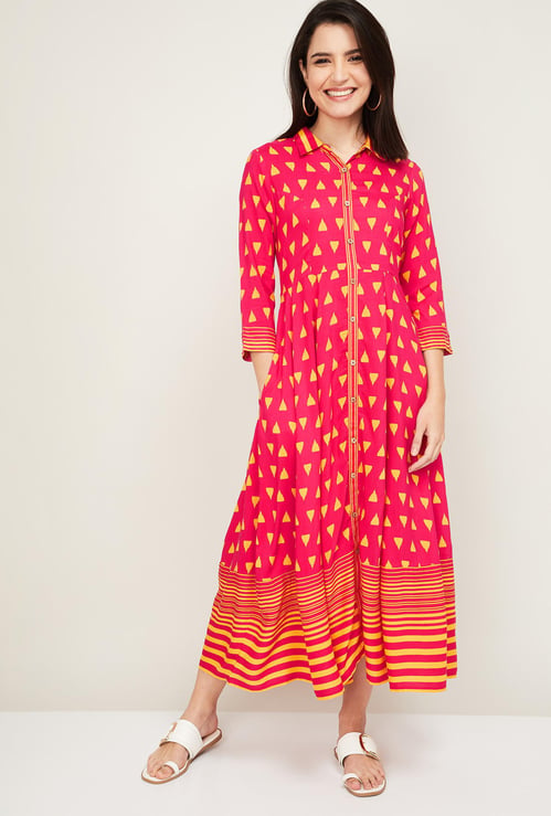RANGRITI Women Printed Maxi Dress