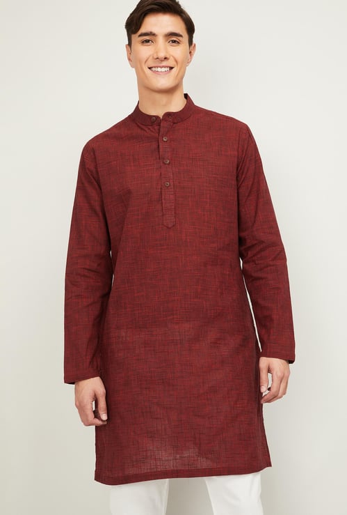MELANGE Men Textured Kurta