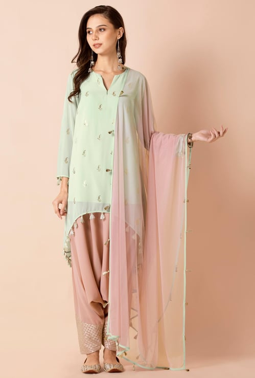 INDYA Women Solid Net Dupatta