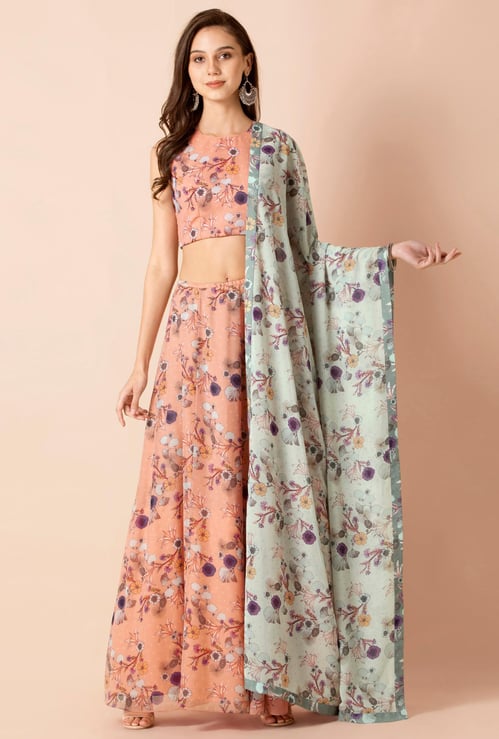INDYA Women Floral Print Dupatta