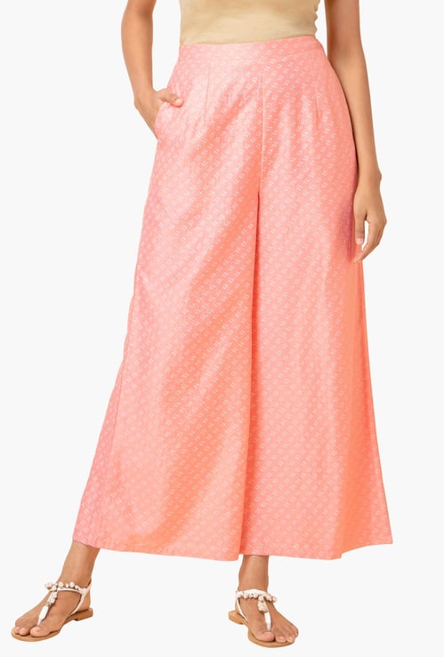 INDYA Women Printed Elasticated Palazzos