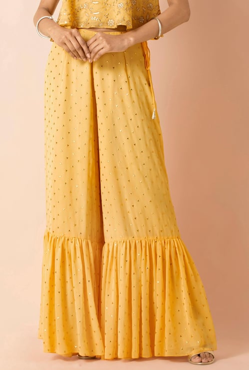INDYA Women Embellished Sharara Pants