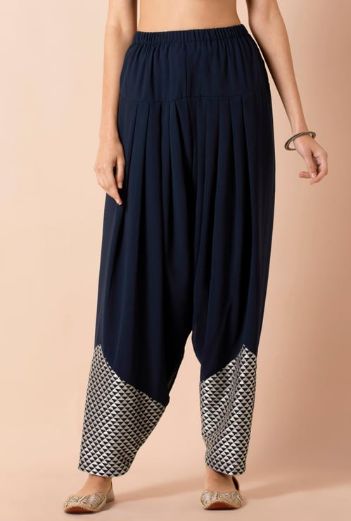 INDYA Women Printed Pleated Pants