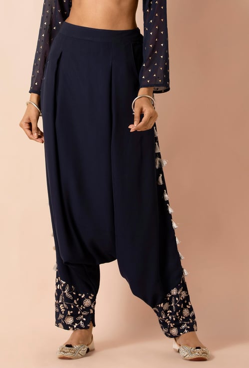 INDYA Women Solid Dhoti Pants