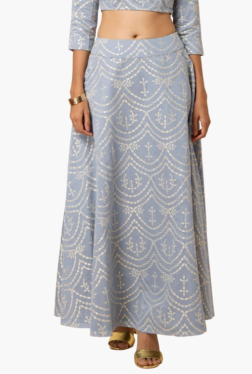 INDYA Women Printed A-line Skirt