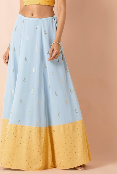 INDYA Women Embellished A-line Skirt