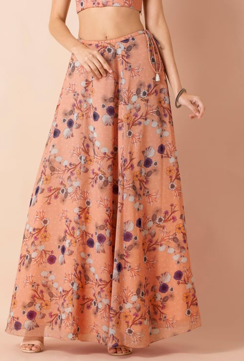 INDYA Women Floral Print A-line Skirt