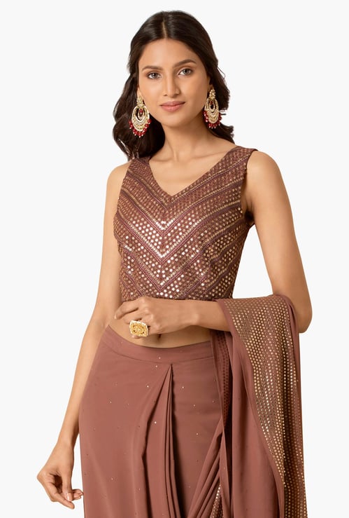 INDYA Women Sequin Embellished Blouse