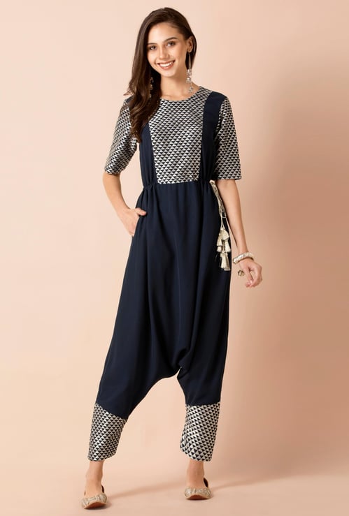 INDYA Women Printed Ethnic Jumpsuit
