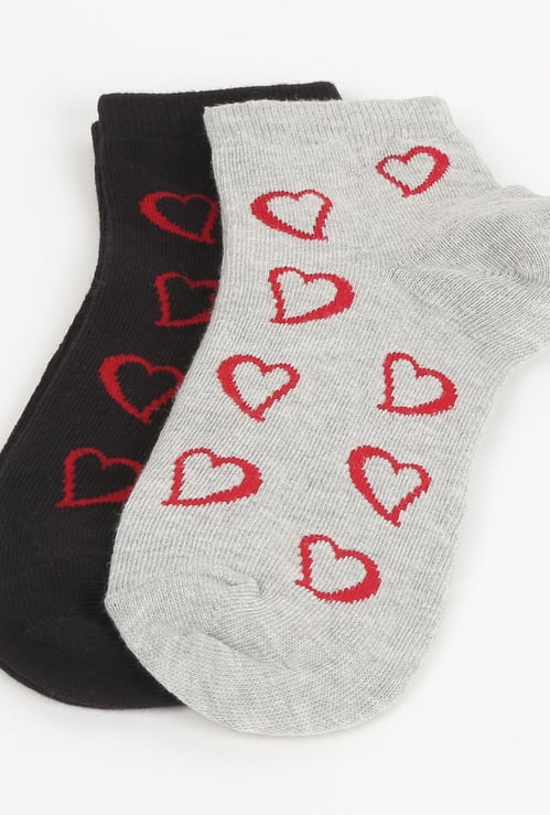 GINGER Women Jacquard Pattern Socks- Pack of 2
