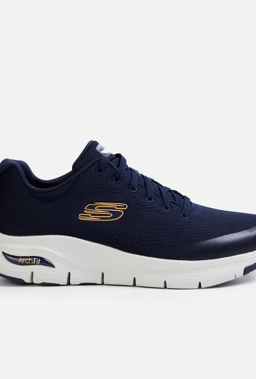 SKECHERS Men Mesh Lace-Up Sports Shoes
