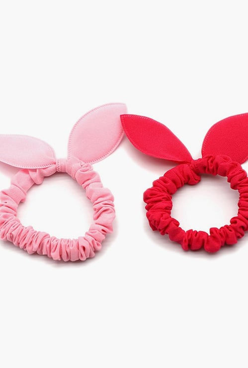 TONIQ KIDS Girls Solid Bunny Ear Scrunchies