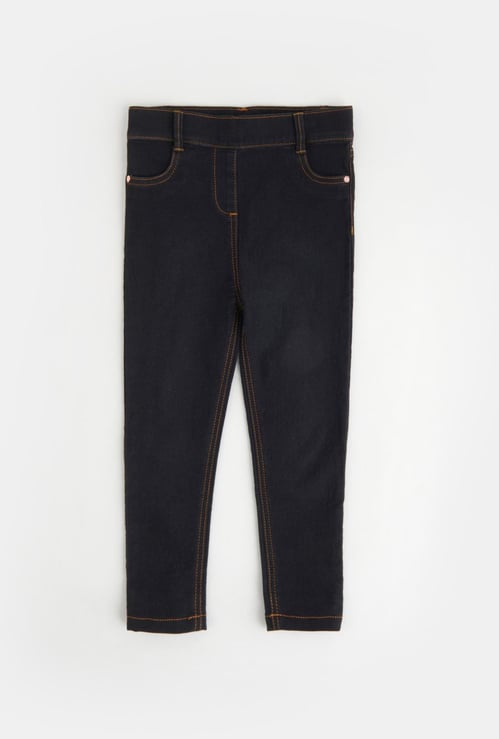 ANGEL & ROCKET Girls Solid Skinny Fit Jeggings