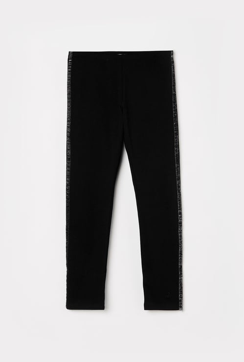UNITED COLORS OF BENETTON Girls Solid Elasticated Jeggings