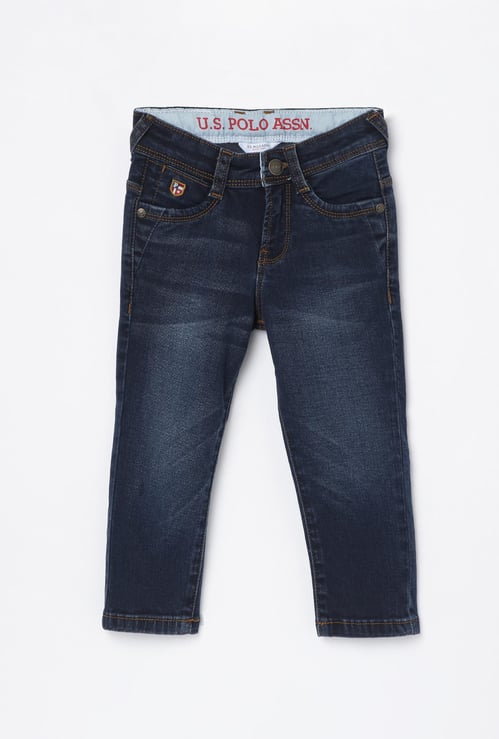 U.S. POLO ASSN. KIDS Boys Light-Washed Slim Fit Jeans