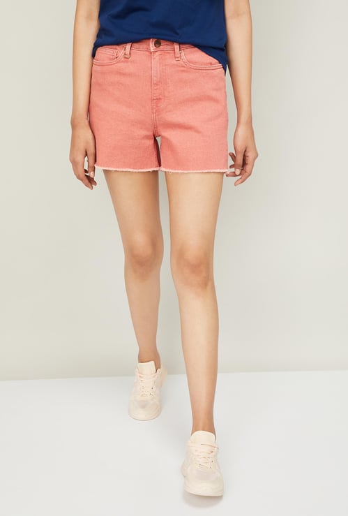 ONLY Women Solid Denim Shorts