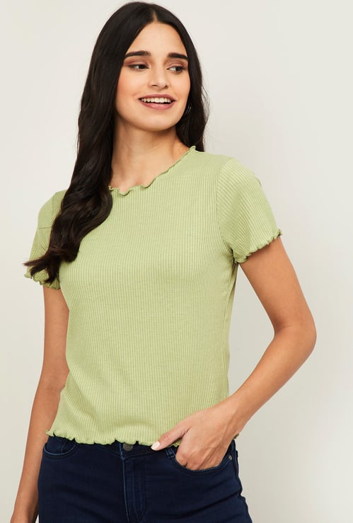 ONLY Women Textured T-shirt