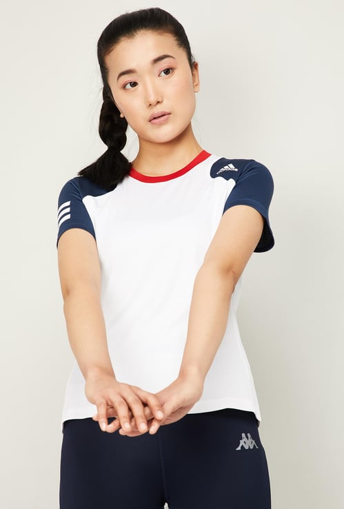 ADIDAS Women Colourblock Short Sleeves T-shirt