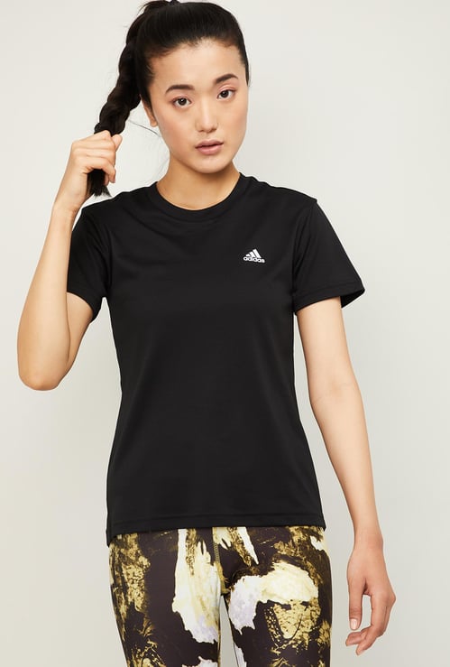 ADIDAS Women Solid Short Sleeves T-shirt