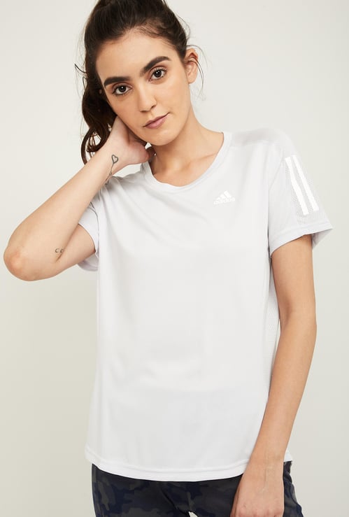 ADIDAS Women Solid Round Neck Sports T-shirt