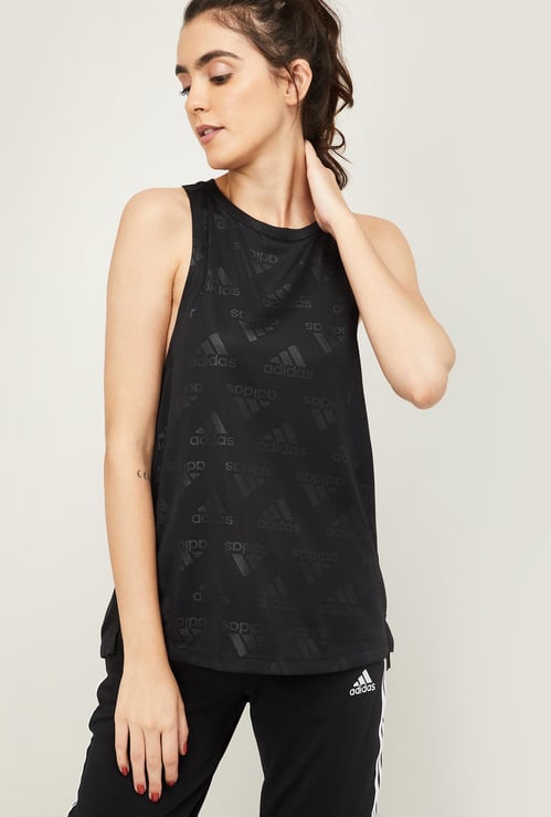 ADIDAS Women Printed Round Neck T-shirt