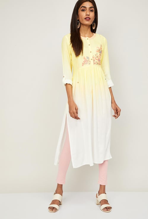 W Women Embroidered Straight Kurta