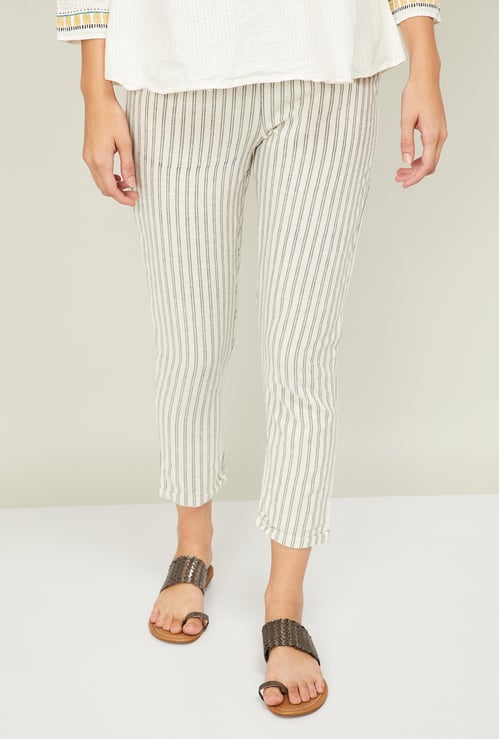 W Striped Straight Pants