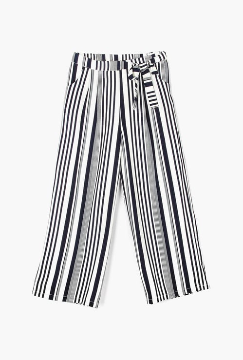 PEPPERMINT Girls Striped Full Length Palazzo Pants