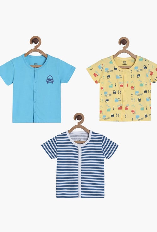 FS MINI KLUB Boys Printed T-shirt - Pack of 3