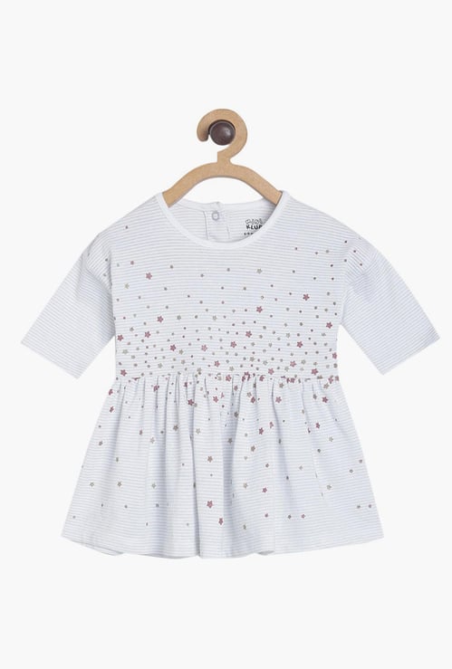 FS MINI KLUB Girls Embellished Fit and Flare Dress