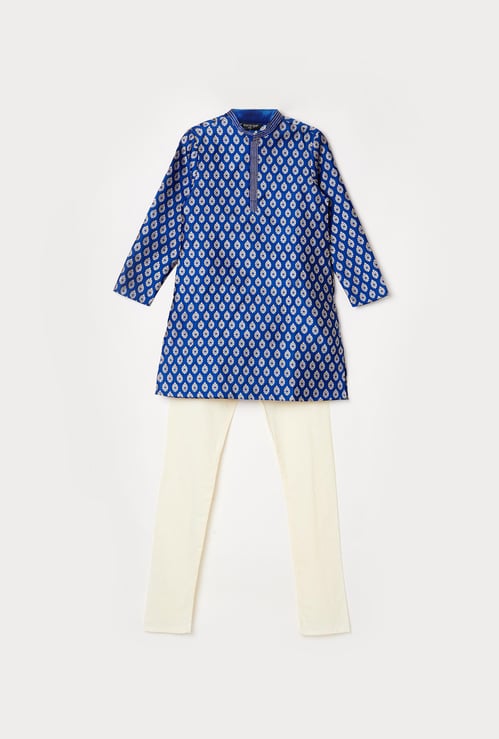 MELANGE Printed Kurta with Solid Pyjamas