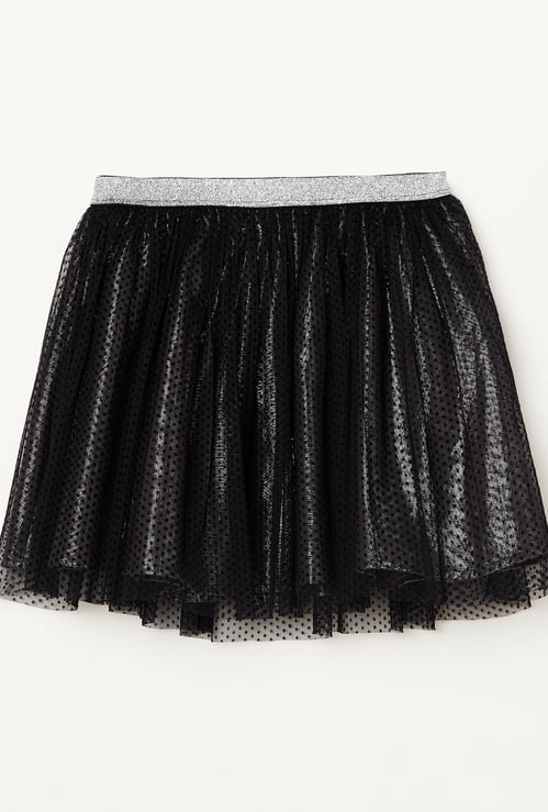 PRETTY ME Girls Embellished Layered Skirt