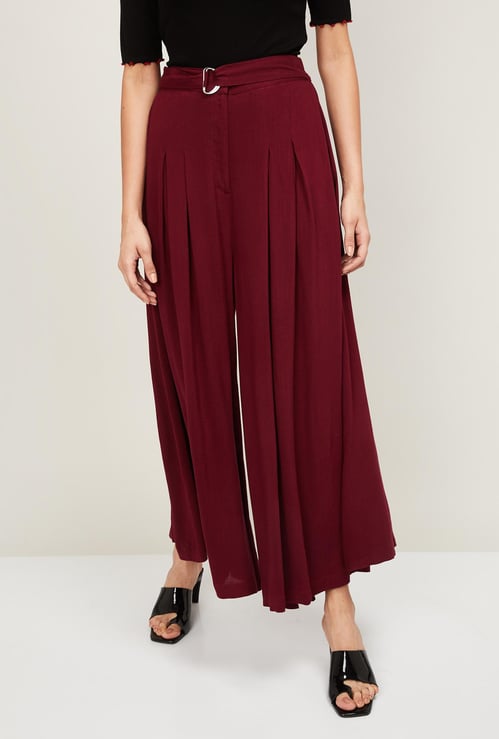 CODE Women Solid Elasticated Palazzos