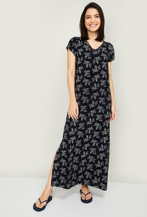 GINGER Women Printed Night Gown