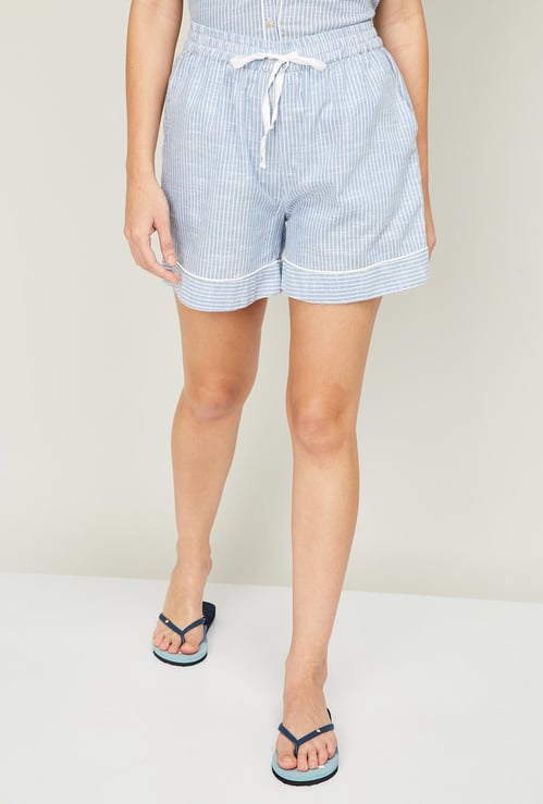 GINGER Women Striped Lounge Shorts