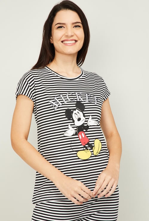 GINGER Women Mickey Mouse Printed Lounge T-shirt
