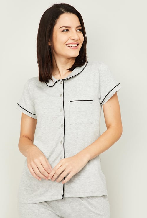 GINGER Women Solid Lounge Top