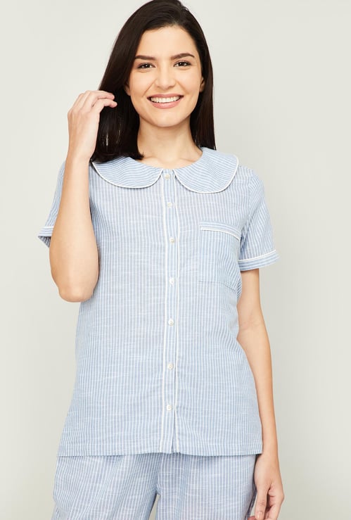 GINGER Women Striped Lounge Top