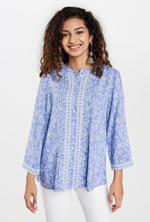GLOBAL DESI Women Printed Full Sleeves Top