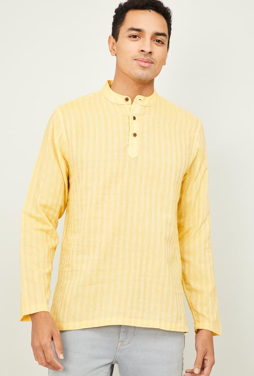MELANGE Men Striped Regular Fit Kurta Shirt
