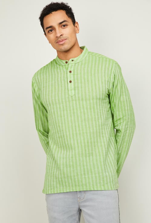 MELANGE Men Striped Regular Fit Kurta Shirt