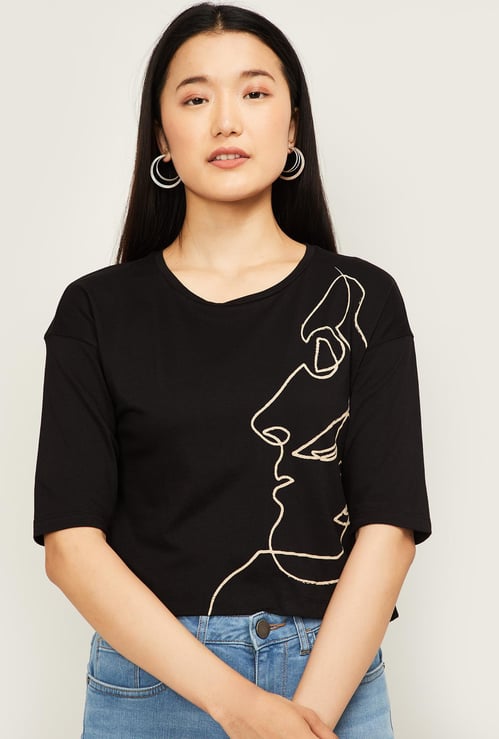 VERO MODA Women Graphic Print Short Sleeves T-shirt