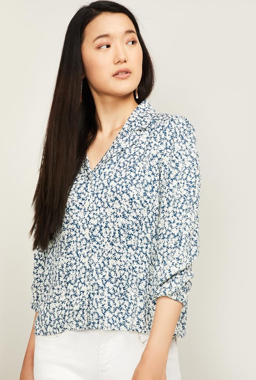 VERO MODA Women Printed Three-Quarter Sleeves Shirt