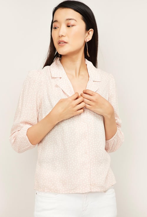 VERO MODA Women Printed Three-Quarter Sleeves Shirt