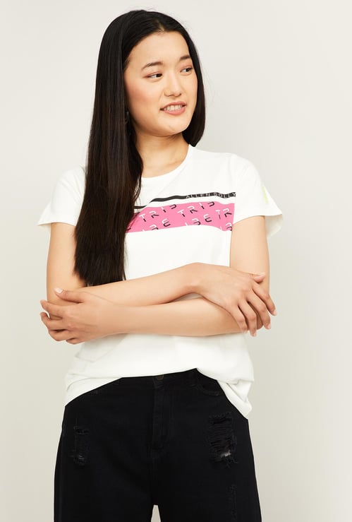 ALLEN SOLLY Women Printed T-Shirt
