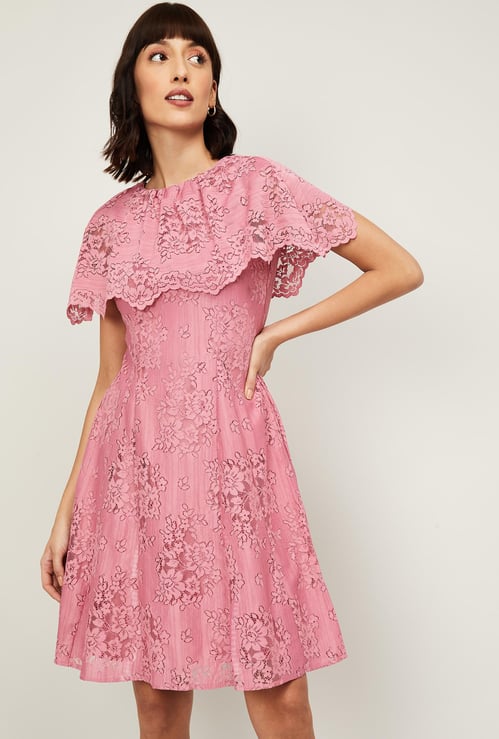 LATIN QUARTERS Women Lace Fit & Flare Dress